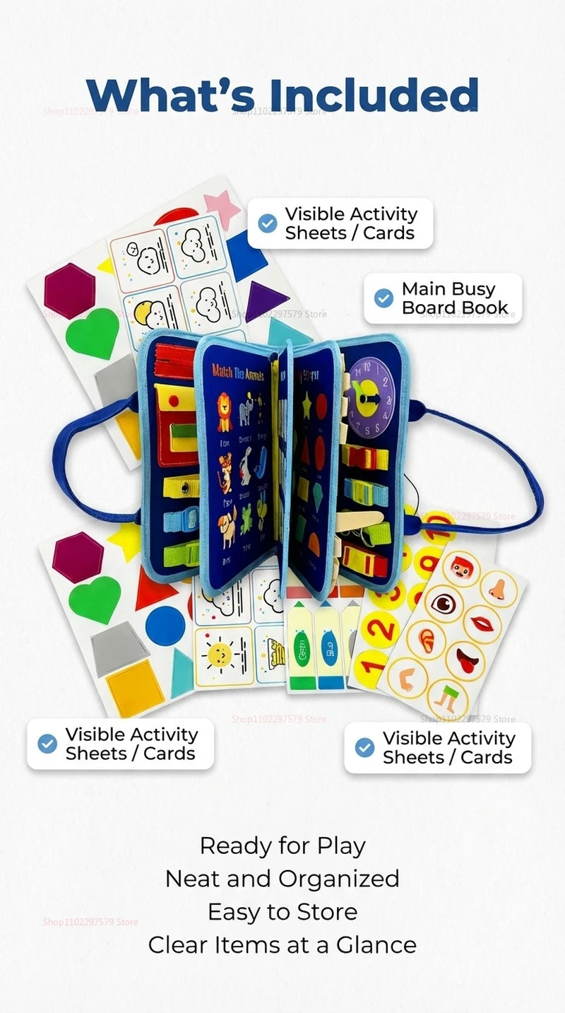LittleHandsNest Busy Board Sensory Toys