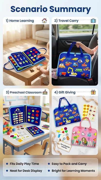 LittleHandsNest Busy Board Sensory Toys