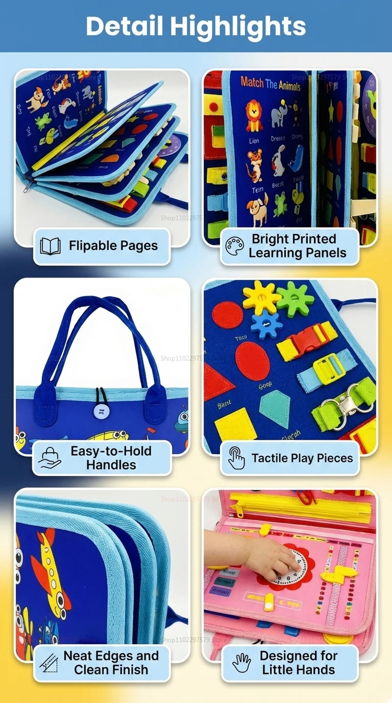 LittleHandsNest Busy Board Sensory Toys