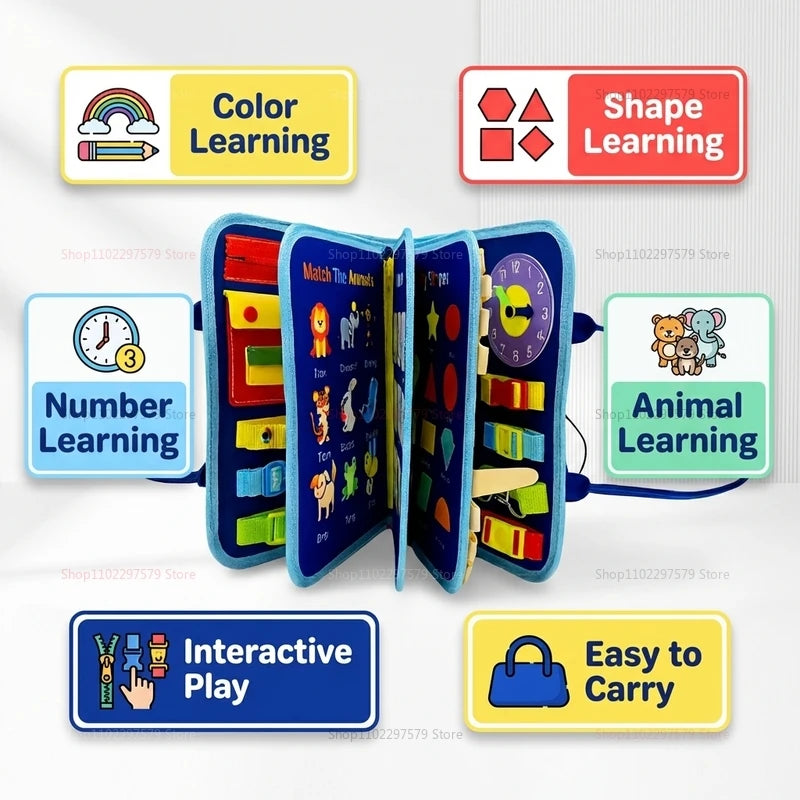 LittleHandsNest Busy Board Sensory Toys