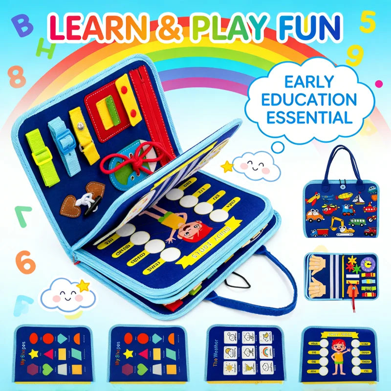 LittleHandsNest Busy Board Sensory Toys