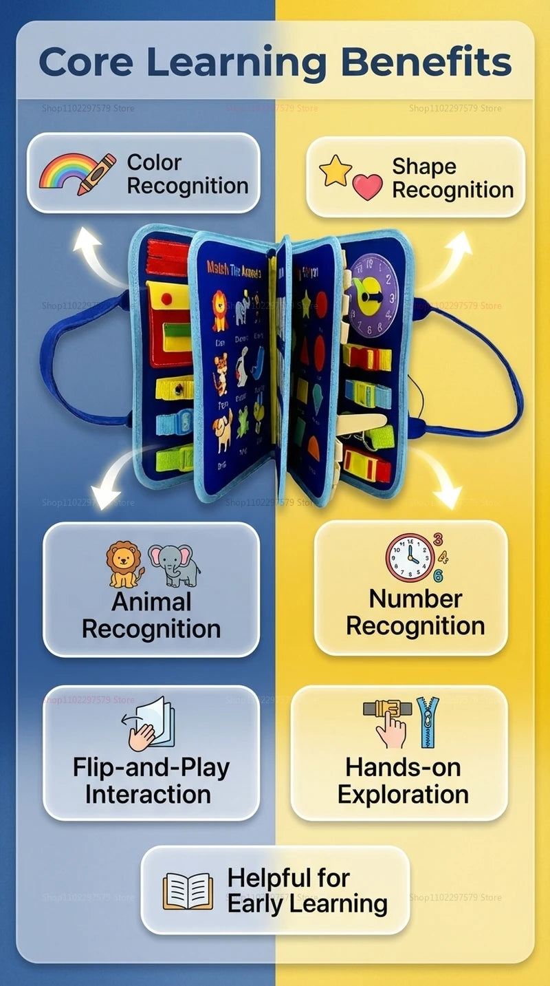 LittleHandsNest Busy Board Sensory Toys